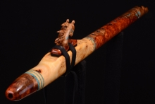 Yellow Cedar Burl Native American Flute, Minor, Mid F#-4, #G2E